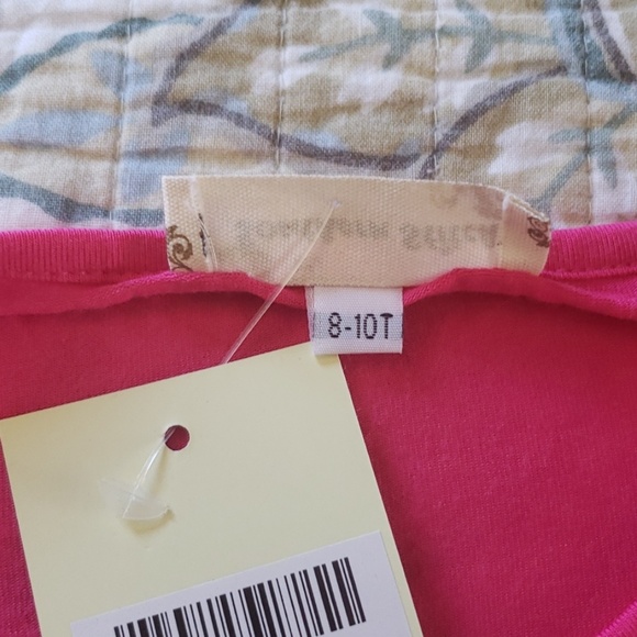 Girls 3/4 sleeve pink boho tunic w/ detailed cuffs - Picture 5 of 6